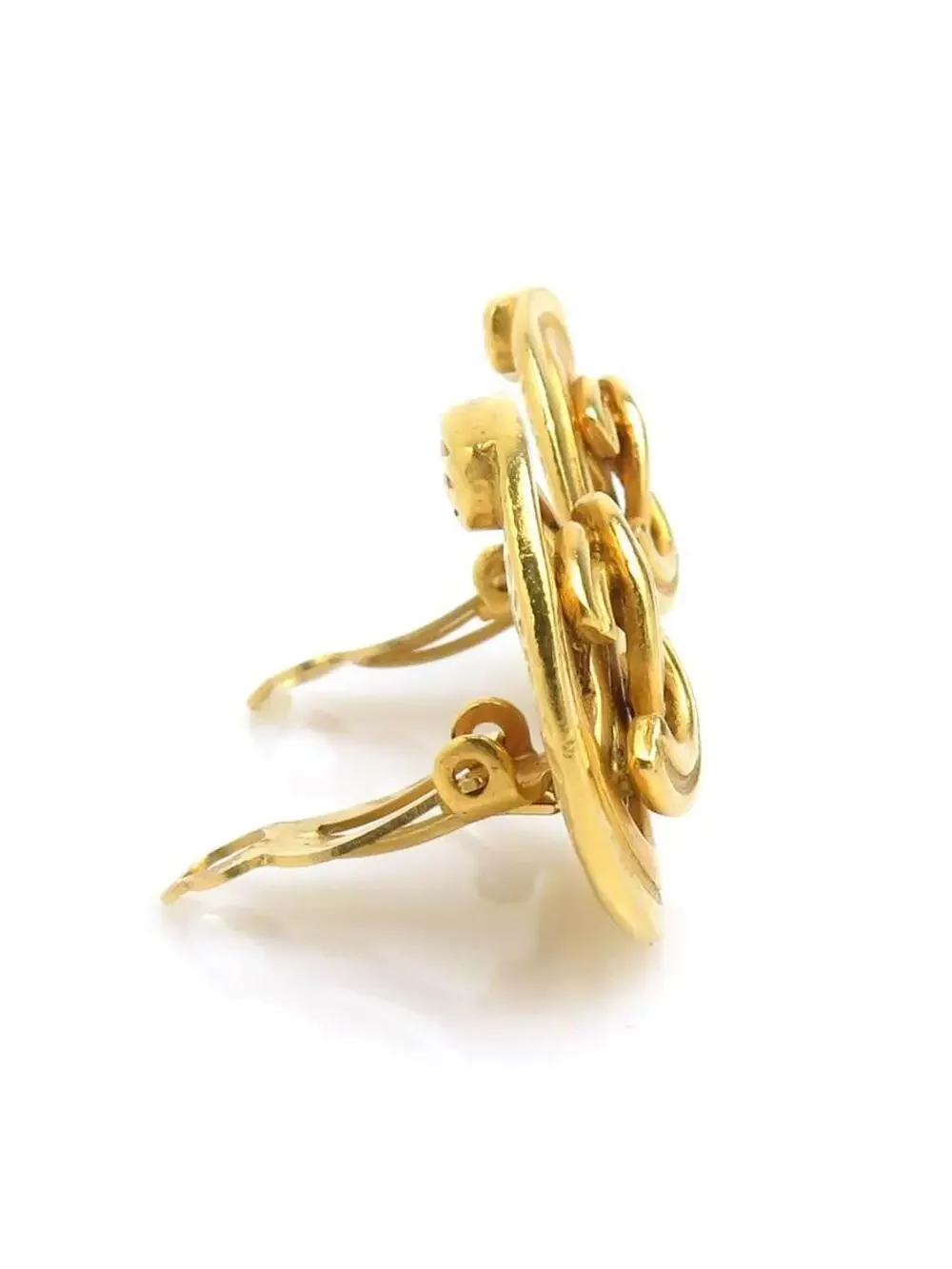 Auth Chanel Vintage Cc Logo Clip On #302681C28B